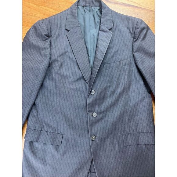 Vintage Late 1940s to mid 1950s Men’s Charcoal Suit Set 2pc 35x29 pant - Picture 13 of 15